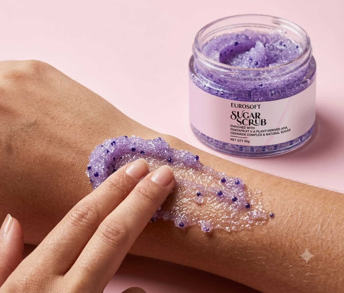 Sugar Scrub, Reinvented: How AHA Fruit Acids and Ceramides Make Exfoliation Actually Work