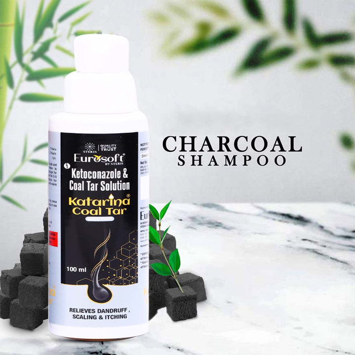 Ketoconazole with Coal Tar Solution Shampoo 100 ml | Eurosoft Katarina Coal Tar Solution