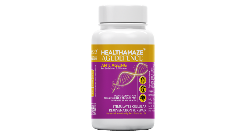 HEALTHAMAZE AGEDEFENCE Tabs: A Potential Life-Extending Compound Formulation with Alpha-Ketoglutarate