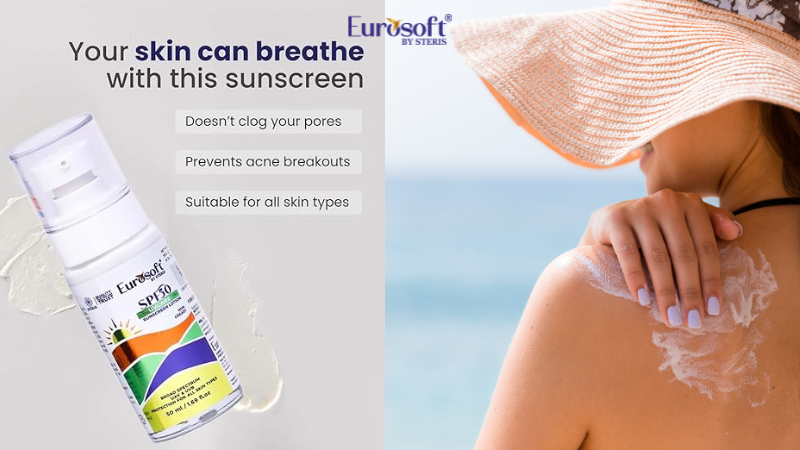 SPF50 Sunscreen Lotion for Long-Lasting Sun Protection and Hydration