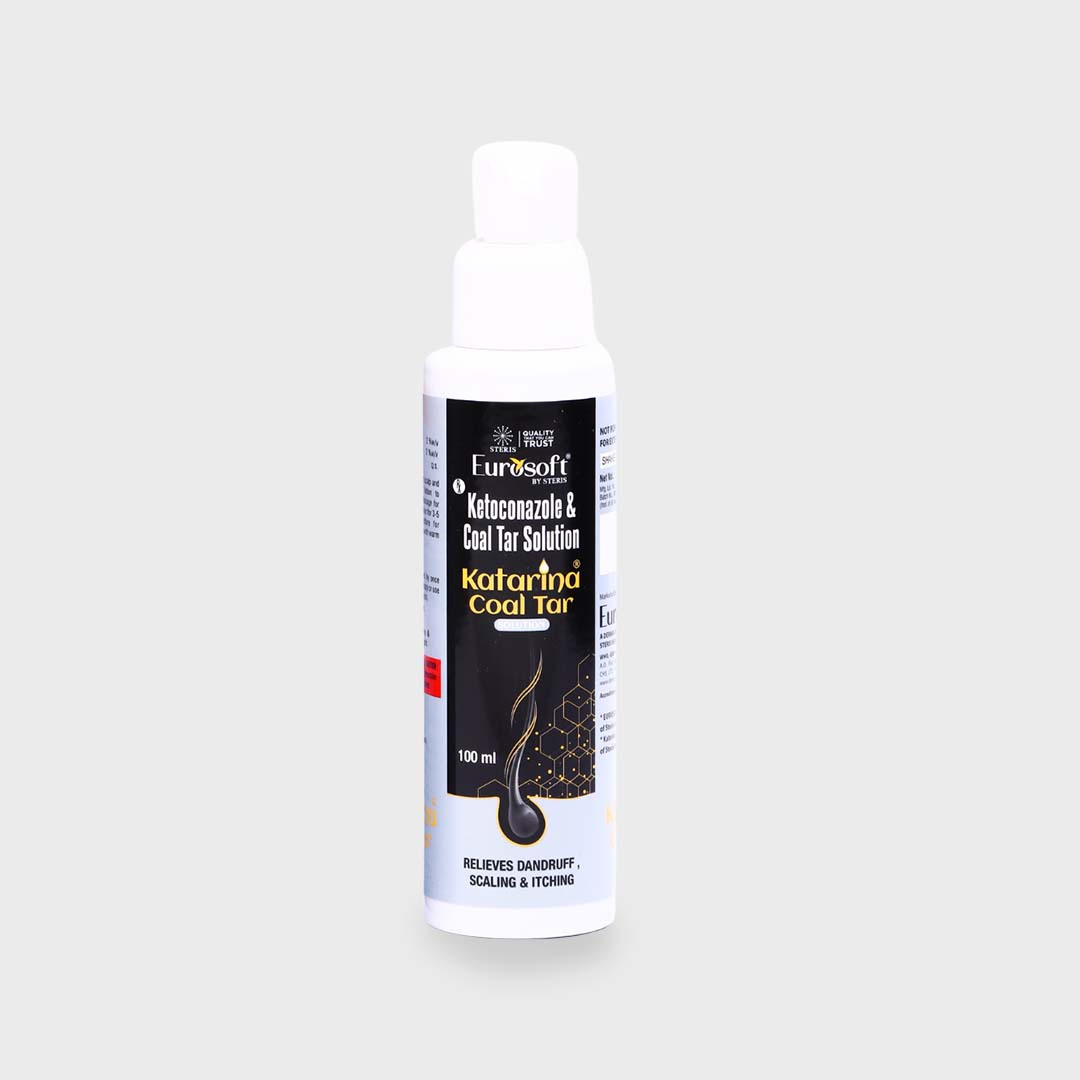 Ketoconazole with Coal Tar Solution Shampoo 100 ml | Eurosoft Katarina Coal Tar Solution